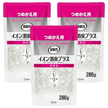 ST 雞仔牌 消臭力 部屋離子機能PLUS消臭力 無香料 補充包  280g  3包