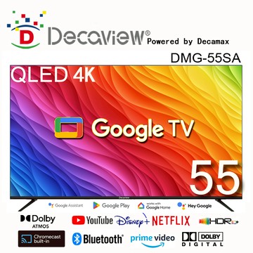 DECAVIEW 55吋AI高階三年保固 4K量子點QLED Google TV 聲控智慧聯網電視DMG-55SA台灣製