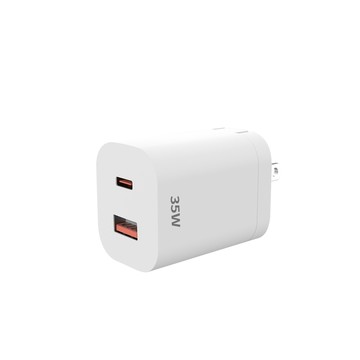 Mine Phone 【台灣製造】 MINE峰 雙孔快充充電器 35W快充頭 Type-C PD3.0/QC3.0 旅行充電器 豆腐頭 MCK-U2351