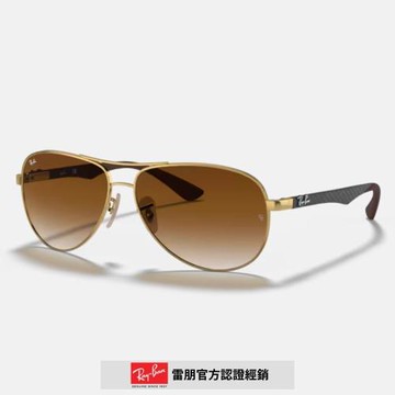 【RayBan 雷朋】碳纖維輕量太陽眼鏡(RB8313-001/51 61mm)