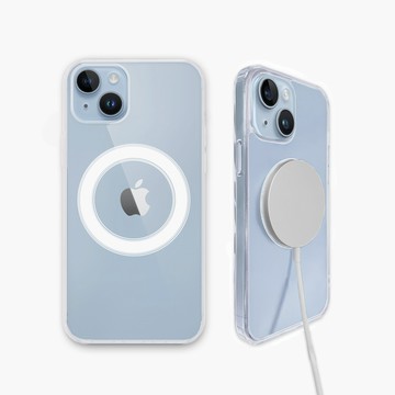 Timo iPhone 14 Plus 6.7吋 MagSafe磁吸四角防摔透明手機保護殼套