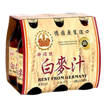 [家速配]崇德發白麥汁330ml