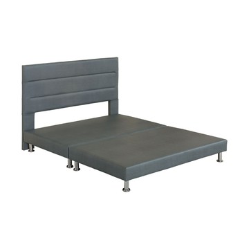 Homelike 喜家居雙人5尺貓抓皮床架組(藍灰色)(1951)