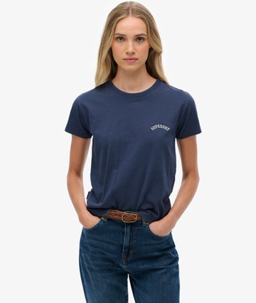 Superdry Women's Essential Logo Fitted T-shirt Navy Size: 6