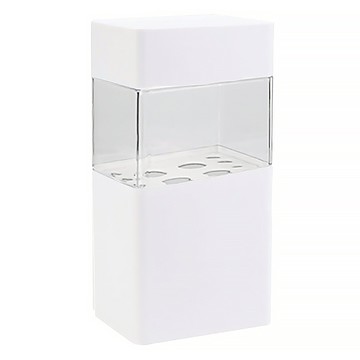 德德小品集 韓國透明化妝品收納盒(防潑水/分隔式 透明易拿取) 白色  1個