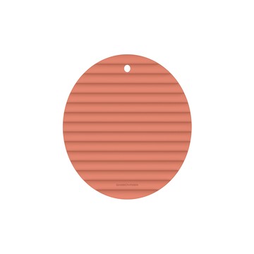 【日本霜山】多用途立體波浪加厚矽膠隔熱墊/鍋墊-多色可選-珊瑚紅