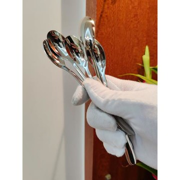 出德加厚304不銹鋼勺子酒店餐廳咖啡勺家用小勺攪拌勺餐廳甜品勺