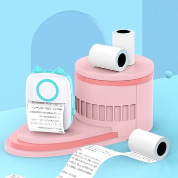 諾必行專用官方十年定制熱敏紙57*30mm錯題打印機 卷紙打印紙p1p2不干膠粘貼手賬紙紙喵喵