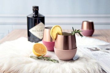 美國HYDY雙層隨行保溫杯 | 拿鐵-蜜粉金 240ml