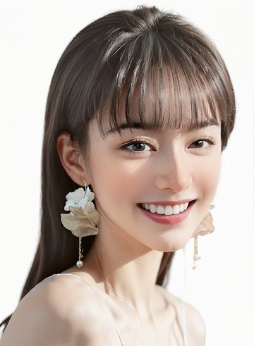 垂墜式耳環/14K包金輕紗耳環/ 結婚耳環/ 大地色耳環 洋裝 配飾