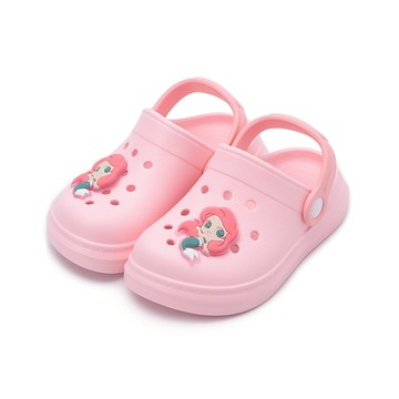 DISNEY 小美人魚Q版飾扣園丁鞋 粉 中小童鞋