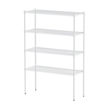 【dayneeds】輕型120x45x180公分四層烤白波浪架