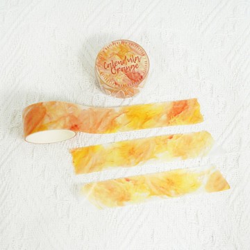 【Calendula Orange 橙金盞花】水彩祝福 和紙膠帶 手帳裝飾 拼貼