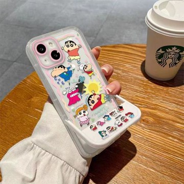 蠟筆小新適用三星s22ultra手機殼硅膠s21+可愛s23卡通s20fe創意隱形支架a54a53時尚情侶a34a52防摔note20全包