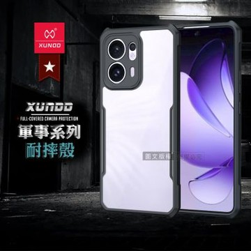 XUNDD訊迪 軍事防摔  OPPO Reno13 F 鏡頭全包覆 清透保護殼 手機殼(夜幕黑)