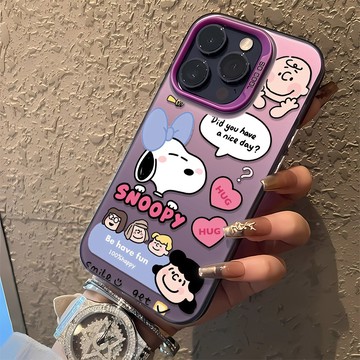 可愛史努比 iphon手機殼 卡通防摔保護殼 適用iPhone 16e 15 14 13 12 11 Pro Max