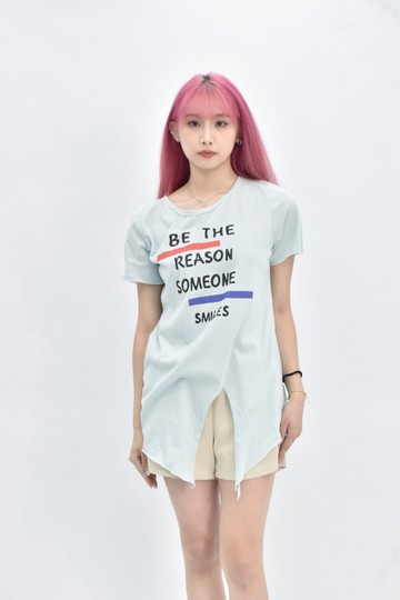 (L) imoda 圓領綠色短袖上衣