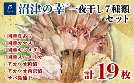 干物 魚 一夜干し 沼津の幸 豪華 7種類 セット 干物 真あじ 干物 金目鯛 干物 かます 干物 スルメイカ 赤魚 サバ (H)