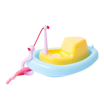VIKINGTOYS 戲水釣魚船  瑞典品牌 原裝進口 專為幼童設計的安全玩具 通過全球多項檢驗  #21192  15cm  粉 + 紫 + 黃 + 藍色  1組