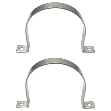 新多多小舖 加厚白鐵雙邊管夾 5吋 雙邊固定 堅固耐用 DIY適用 2個  1組  5/