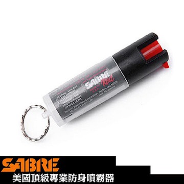 輕量黑鑰匙圈型-SABRE沙豹防身噴霧器(KR-14-OC)-8H