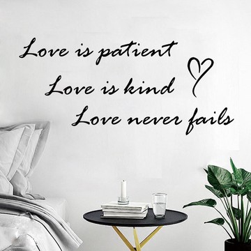 ins北歐風抖音同款英文字母貼紙畫 愛是指引回家的路墻貼背景裝飾1入