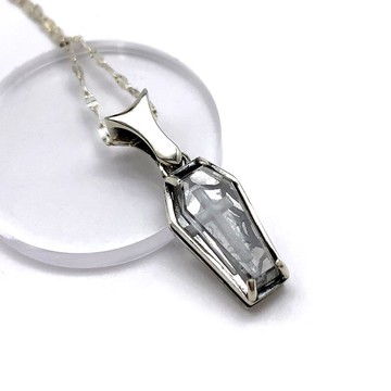 水晶 棺木 / 925 純銀項鍊 / 歌德龐克 / 免運費 / 日本製