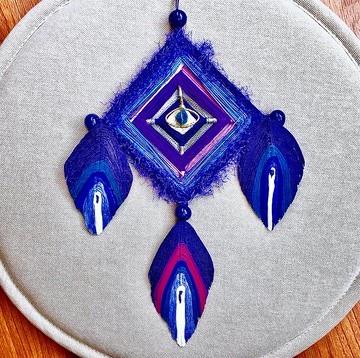 靛藍色之光 - 神之眼捕夢網 - 美國雪士達鎮釩鈣石