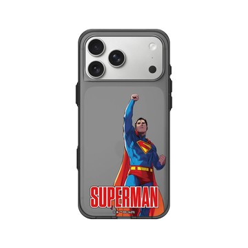 iPhone 17 Pro Max Clear (相機按鈕) 酷墨灰 - Superman - Superman-準備出發！