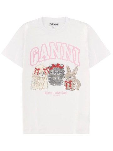 ganni "animals" t-shirt