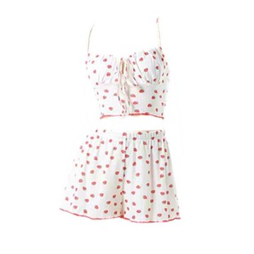 (免運)200斤外貿特大碼女裝速賣通亞馬遜歐美風套裝帶吊帶短褲睡衣性感