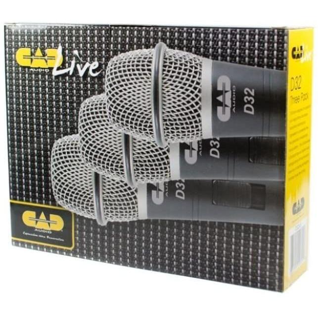 CAD AUDIO ダイナミック・ボーカル・マイクロフォン D32 3本パック D32×3