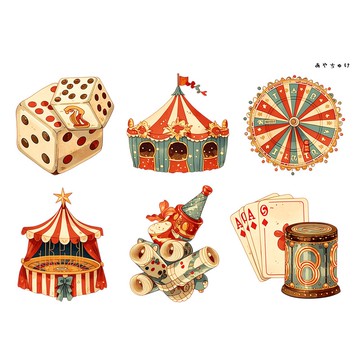 【6 月新品】20-134-0356 裁切紙 馬戲團風格