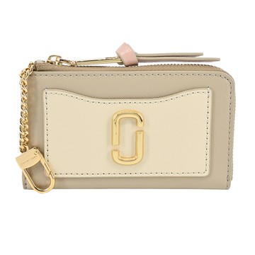 MARC JACOBS THE SNAPSHOT 防刮撞色拉鍊零錢包-米白_廠商直送
