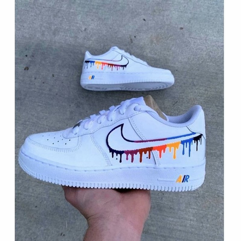 ナイキ Nike エアフォース 1 Air Force 1 エアフォースワン レインボー ドリップ カスタム サービス メンズ レディース スニーカー 通販 Lineポイント最大0 5 Get Lineショッピング