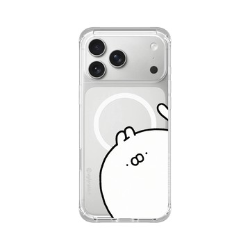 iPhone 17 Pro Max ClearX (MagSafe 兼容) 晶透白 - Ugly Rabbit 醜白兔 - 大臉經典款