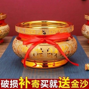 桃園出貨🍂陶瓷沙金香爐家用室內供奉佛堂供佛擺件財神插香招財佛具用品大號