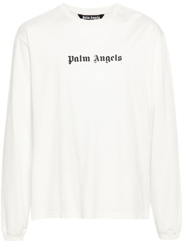 Palm Angels - logo-print cotton T-shirt - men - Cotton - XL - White