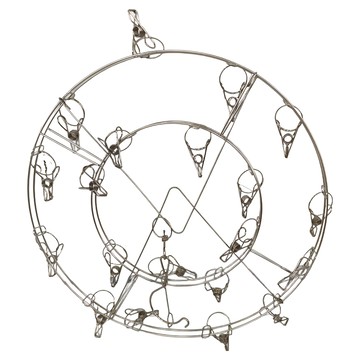 Need LOHAS 享樂活 小金剛 白鐵吊襪架20夾 圓形 35cm  1個