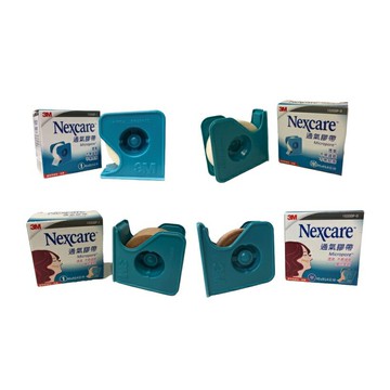 3M Nexcare 通氣膠帶 附防塵膠台 半吋/1吋 透氣膠帶 白色 膚色【新宜安中西藥局】