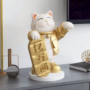 🔜 快速出貨 🔜『LINE禮物獨家』【招財貓的家】10寸億萬兩潮流外套招財貓 生日禮物 開業禮物 開運 招財 喬遷禮物 交換禮物＃CAT05101