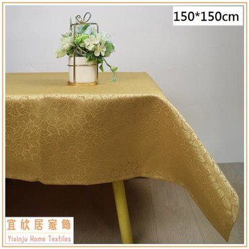 宜欣居傢飾 春曉*金/超防潑水/防汙/防焰緹花布桌巾