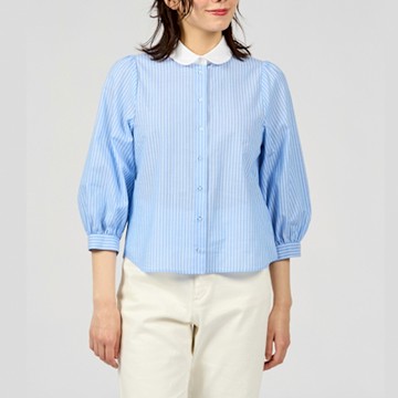 agnes b. To b. 女裝 棉質襯衫(藍色)