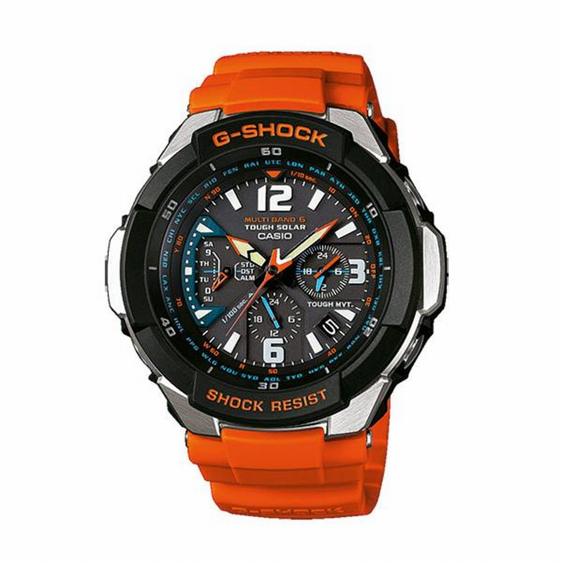 G-SHOCK Gショック スカイコックピット GRAVITYMASTER カシオ CASIO 電波 ソーラー アナログ 腕時計 オレンジ GW- 3000M-4A 逆輸入海外モデル | LINEショッピング