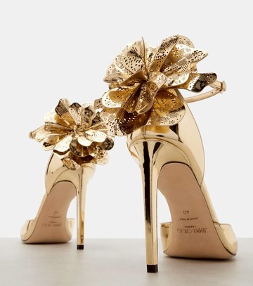 Jimmy Choo Marja 100 metallic leather pumps
