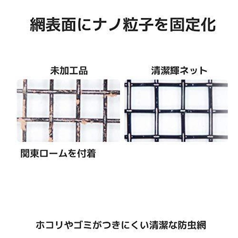 防虫網 網戸 張り替え ネット サンネットSP ポリプロピレン製 長さ30m巻 幅1800mm 18メッシュ 黒 - 8