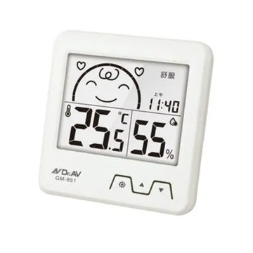 【Dr.AV】日式超大螢幕溫濕度計(GM-851)白-2入