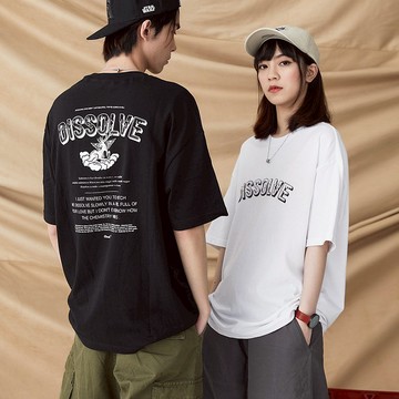 DISSOLVE 騰云麋鹿插畫印花短袖Tee恤 男女同款落肩寬松版型 多色