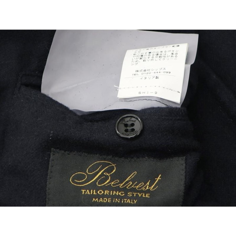 ベルベスト Belvest カシミヤ 3B テーラードジャケット ネイビー