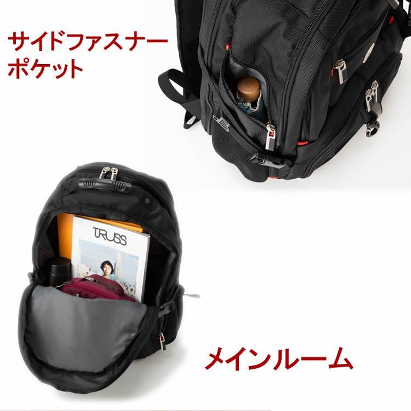 【色: ブラック】スイスウィン SW8112Nリュック メンズ リュックサック約38L